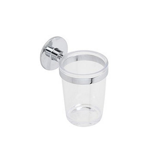 Portaspazzolino in acciaio cromato e ABS - Idea - FERIDRAS - 64632031281530