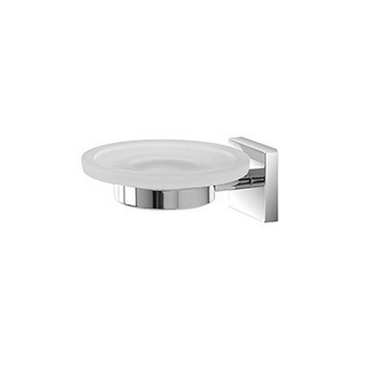 Porta sapone in acciaio cromato e vetro - Easy - FERIDRAS - 64632058610042