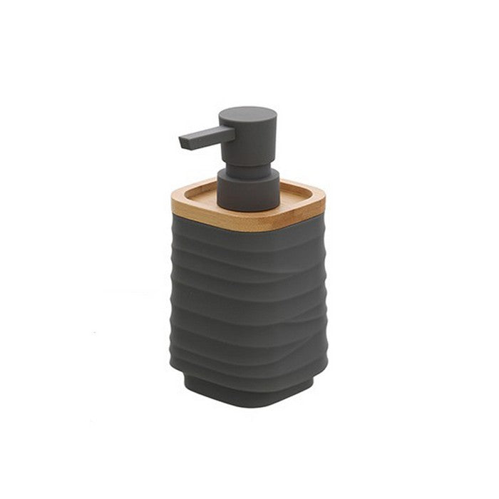 Dispenser per sapone in ABS e bamboo - Alabama - FERIDRAS - 64632081023354