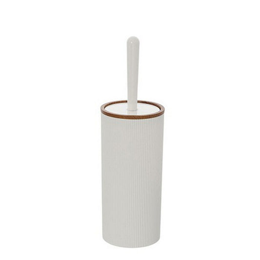 Porta scopino tondo in plastica con decori effetto legno - London - FERIDRAS - 64632096915834