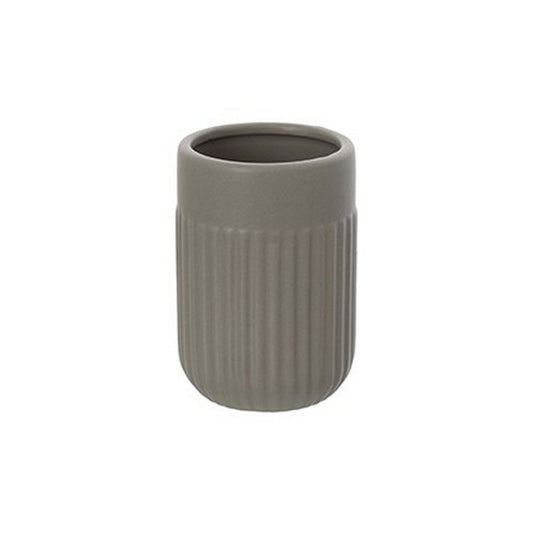 Porta spazzolino tondo in ceramica - Nevada - FERIDRAS - 64632116117882
