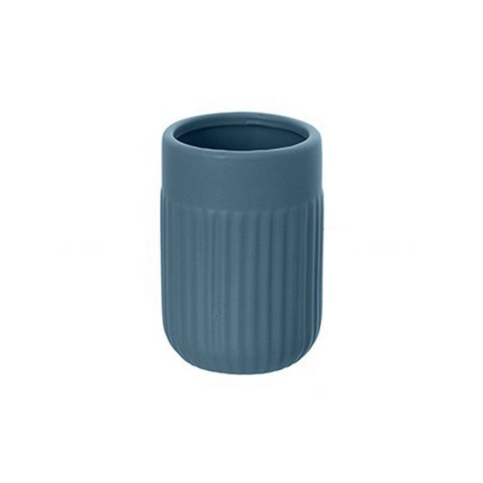 Porta spazzolino tondo in ceramica - Nevada - FERIDRAS - 64632122409338