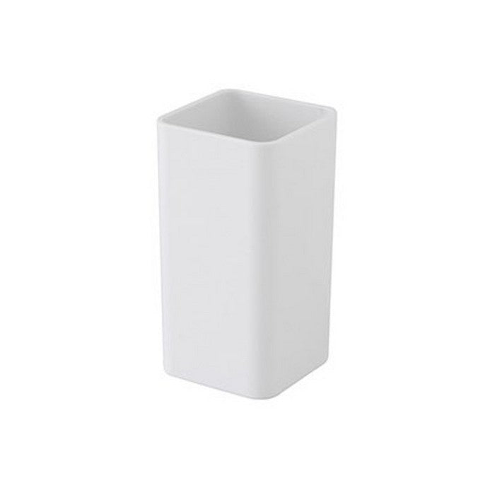 Porta spazzolini quadrato in plastica - Star - FERIDRAS - 64632136073594
