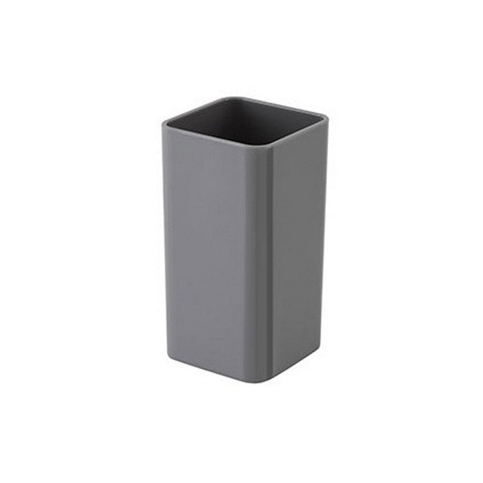 Porta spazzolini quadrato in plastica - Star - FERIDRAS - 64632149475706