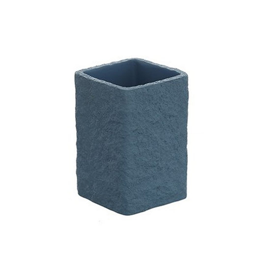 Porta spazzolini quadrato effetto pietra - Sabbia - FERIDRAS - 64632167858554