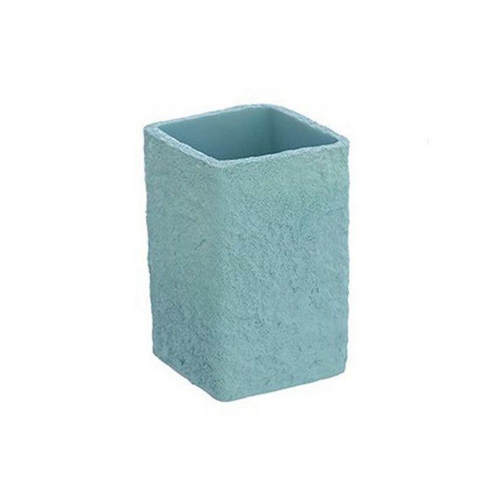Porta spazzolini quadrato effetto pietra - Sabbia - FERIDRAS - 64632167858554