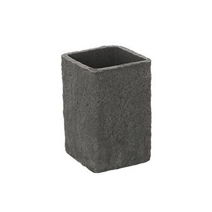 Porta spazzolini quadrato effetto pietra - Sabbia