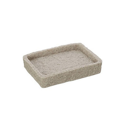 Porta sapone rettangolare effetto pietra - Sabbia