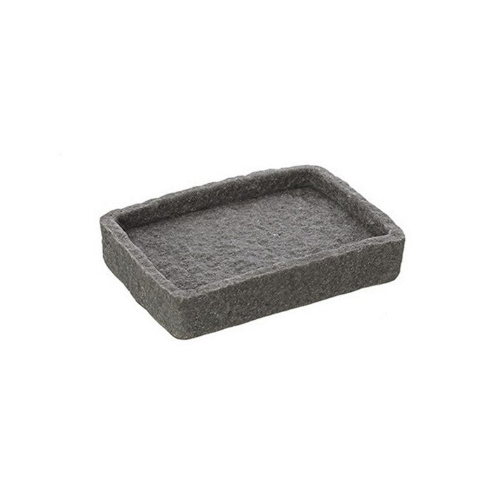 Porta sapone rettangolare effetto pietra - Sabbia - FERIDRAS - 64632181064058