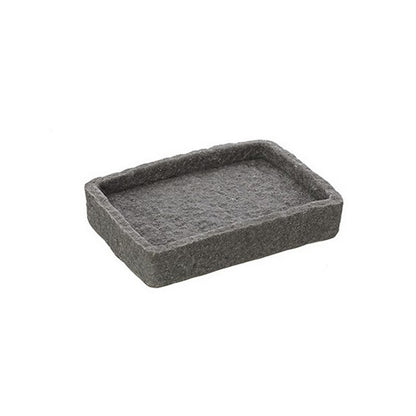 Porta sapone rettangolare effetto pietra - Sabbia