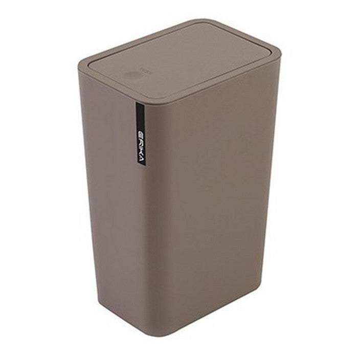 Pattumiera in plastica con coperchio push 8 litri - Erika - FERIDRAS - 64632200495482