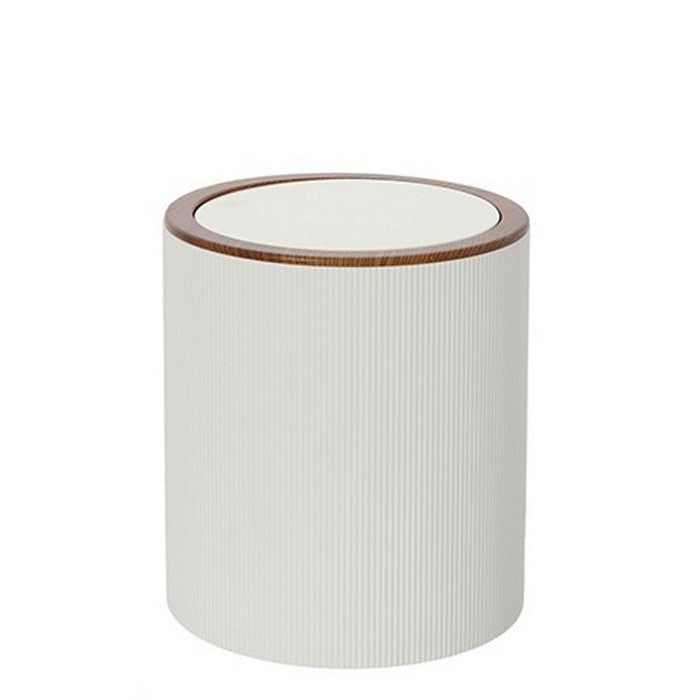 Pattumiera tonda da bagno in plastica 5 litri - London - FERIDRAS - 64632210293114