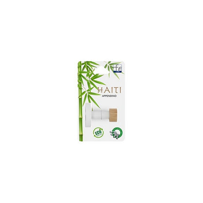 Appendino da parete 1 gancio in acciaio e bamboo - Haiti