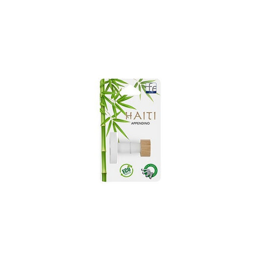 Appendino da parete 1 gancio in acciaio e bamboo - Haiti - FERIDRAS - 64632258822522