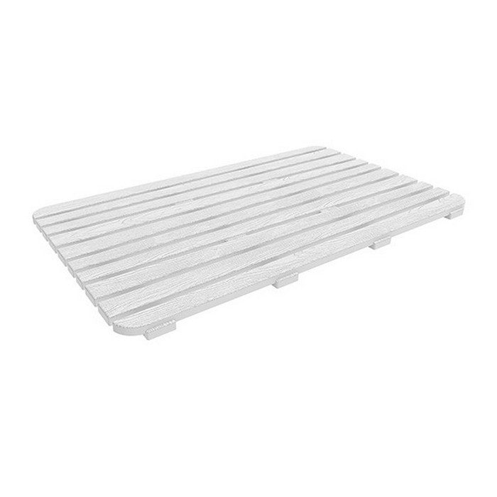 Pedana da doccia rigida in plastica 80x50 cm - Woody - FERIDRAS - 64632288379258