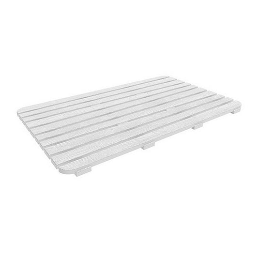 Pedana da doccia rigida in plastica 80x50 cm - Woody - FERIDRAS - 64632289984890