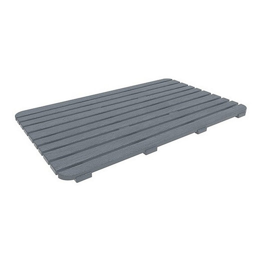Pedana da doccia rigida in plastica 80x50 cm - Woody - FERIDRAS - 64632289984890