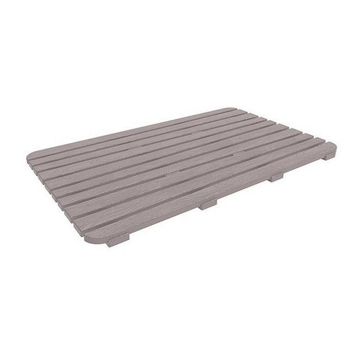 Pedana da doccia rigida in plastica 80x50 cm - Woody - FERIDRAS - 64632291295610