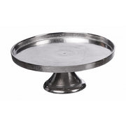 Alzata tonda in metallo argento 30 cm