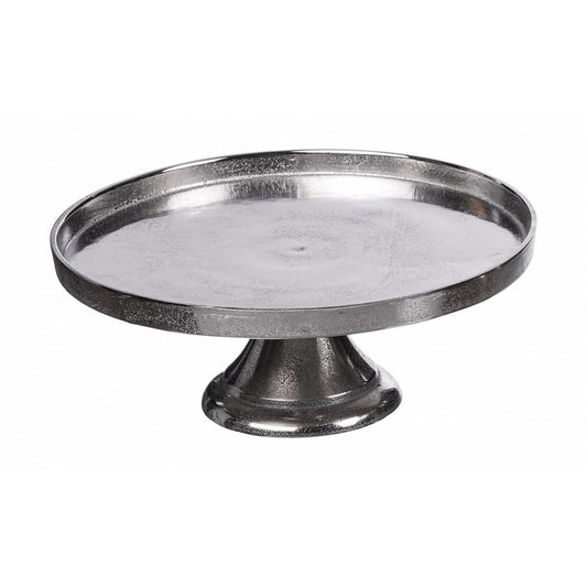 Alzata tonda in metallo argento 30 cm - AD TREND - 