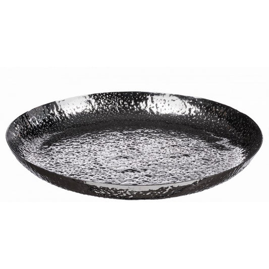 Vassoio tondo in metallo argento 40 cm - AD TREND - 