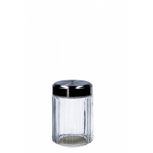 Barattolo tondo in vetro con coperchio in metallo - AD TREND - 63845811716474