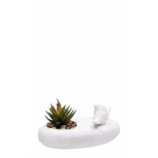 Decorazione con uccellini e pianta grassa artificiale - AD TREND - 63845813092730