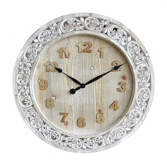 Orologio da parete shabby in legno 60 cm - AD TREND - 