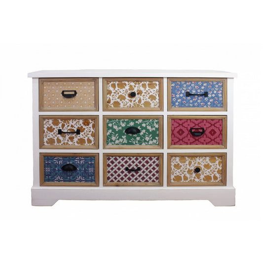 Mobiletto in legno con 9 cassetti colorati - AD TREND - 