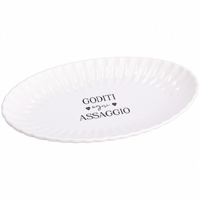 Vassoio ovale in ceramica 31 cm - Assaggio - AD TREND - 63845852119418