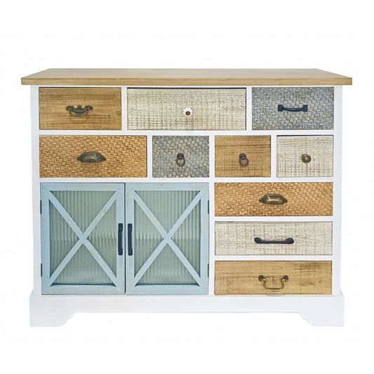 Credenza in legno con 2 ante e 10 cassetti - AD TREND - 