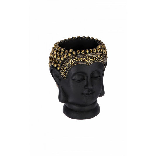 Decorazione testa di Buddha nera ed oro 16 cm - AD TREND - 