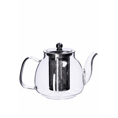 Teiera in vetro borosilicato e acciaio 900 ml