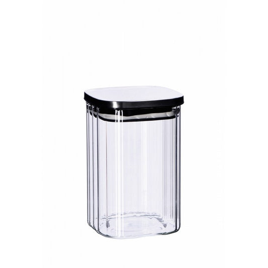 Barattolo in vetro borosilicato e acciaio 19 cm - AD TREND - 