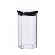 Barattolo in vetro borosilicato e acciaio 21 cm