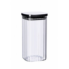 Barattolo in vetro borosilicato e acciaio 21 cm