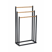 Porta asciugamani in metallo e bamboo
