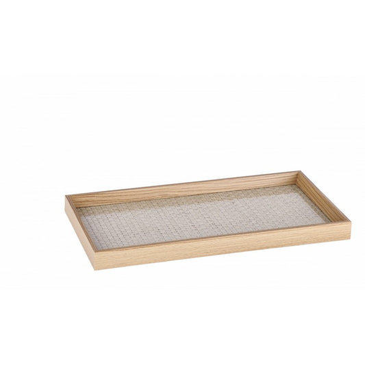 Vassoio rettangolare in mdf e vetro - AD TREND - 63845907267962