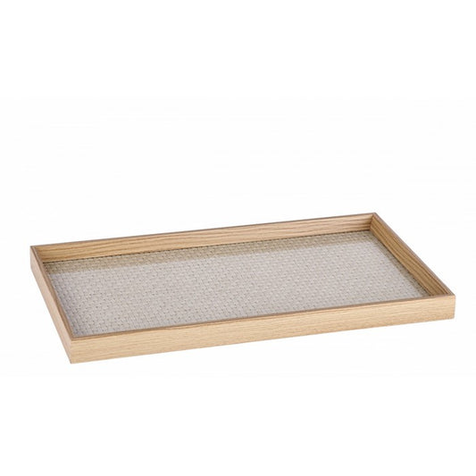 Vassoio rettangolare in mdf e vetro - AD TREND - 63845907267962