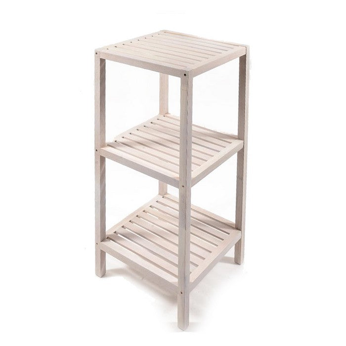 Mobiletto in legno bianco con 3 ripiani - MERCURY - 63342394605946