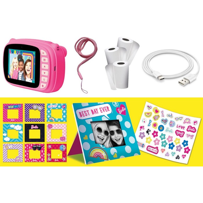 Barbie Print Cam fotocamera con LCD e stampa 180 foto