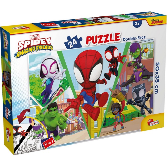 Marvel Spidey Amazing Friends Puzzle double face 24 pezzi