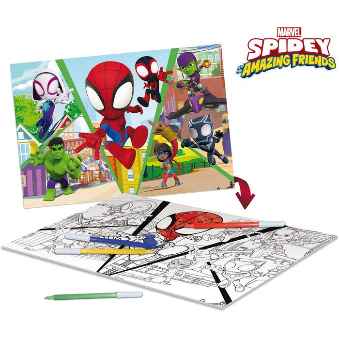 Marvel Spidey Amazing Friends Puzzle double face 24 pezzi