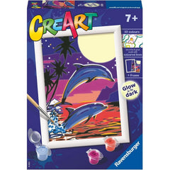 Creart kit pittura per bambini Delfini al Chiaro di Luna
