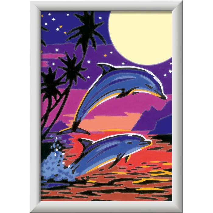 Creart kit pittura per bambini Delfini al Chiaro di Luna