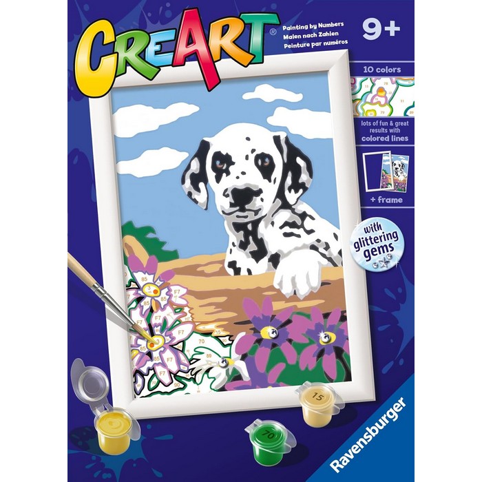 Creart kit pittura per bambini Dalmata con fiori