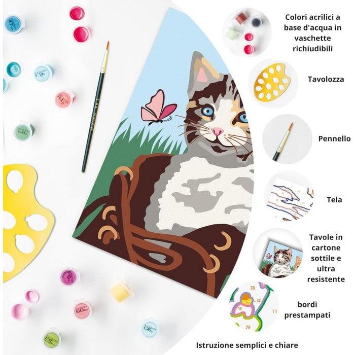 Creart kit pittura per bambini Gattini in stivaletti