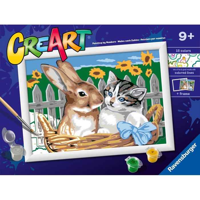 Creart kit pittura per bambini Amici nella cesta
