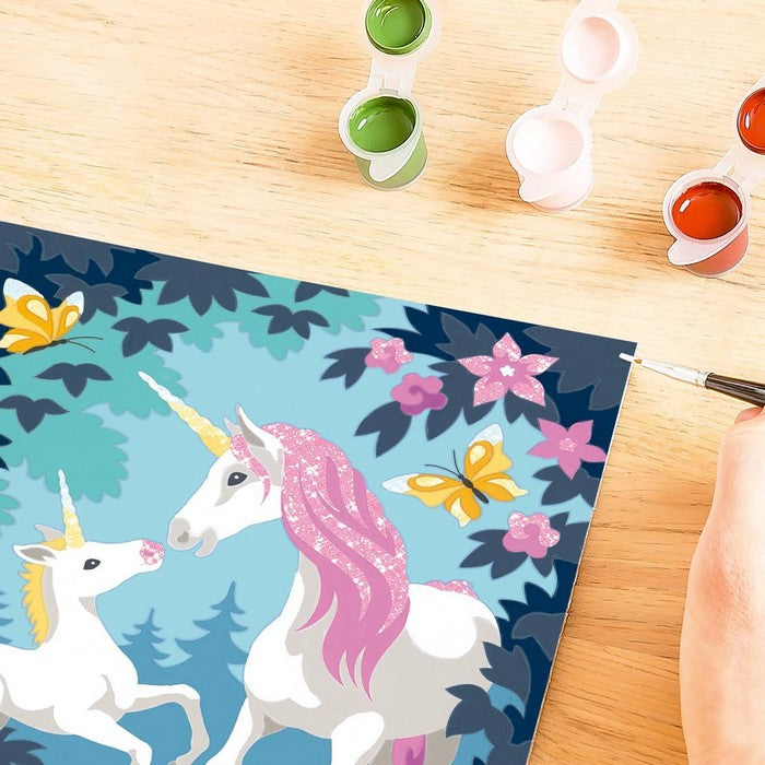 Creart kit pittura per bambini Unicorni con glitter