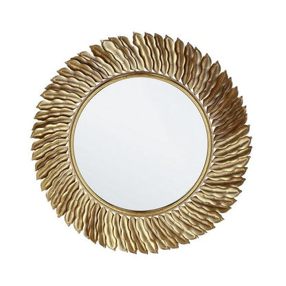 Specchio tondo con cornice dorata 60 cm - Safi